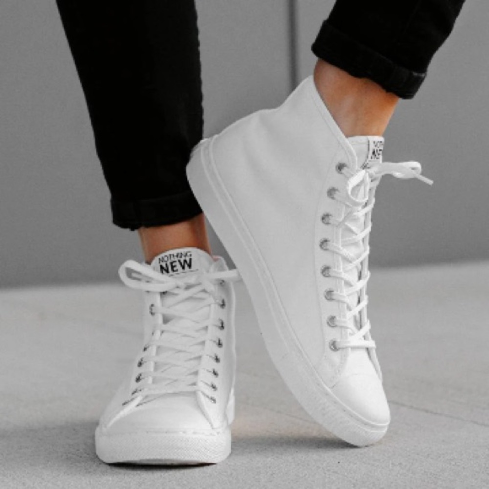 White high top sneakers